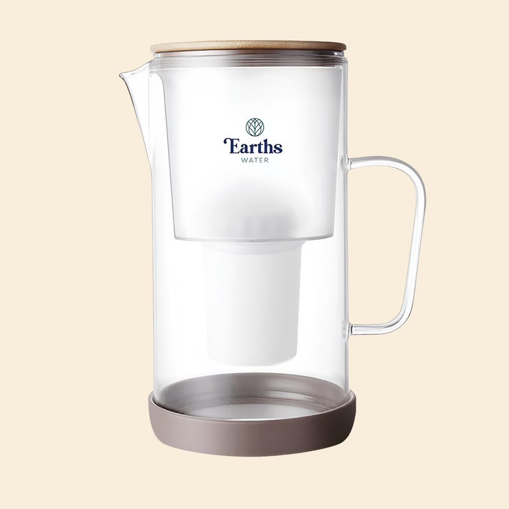 2.5L Glass Jug Carafe Alkaline Water Filter - Natural