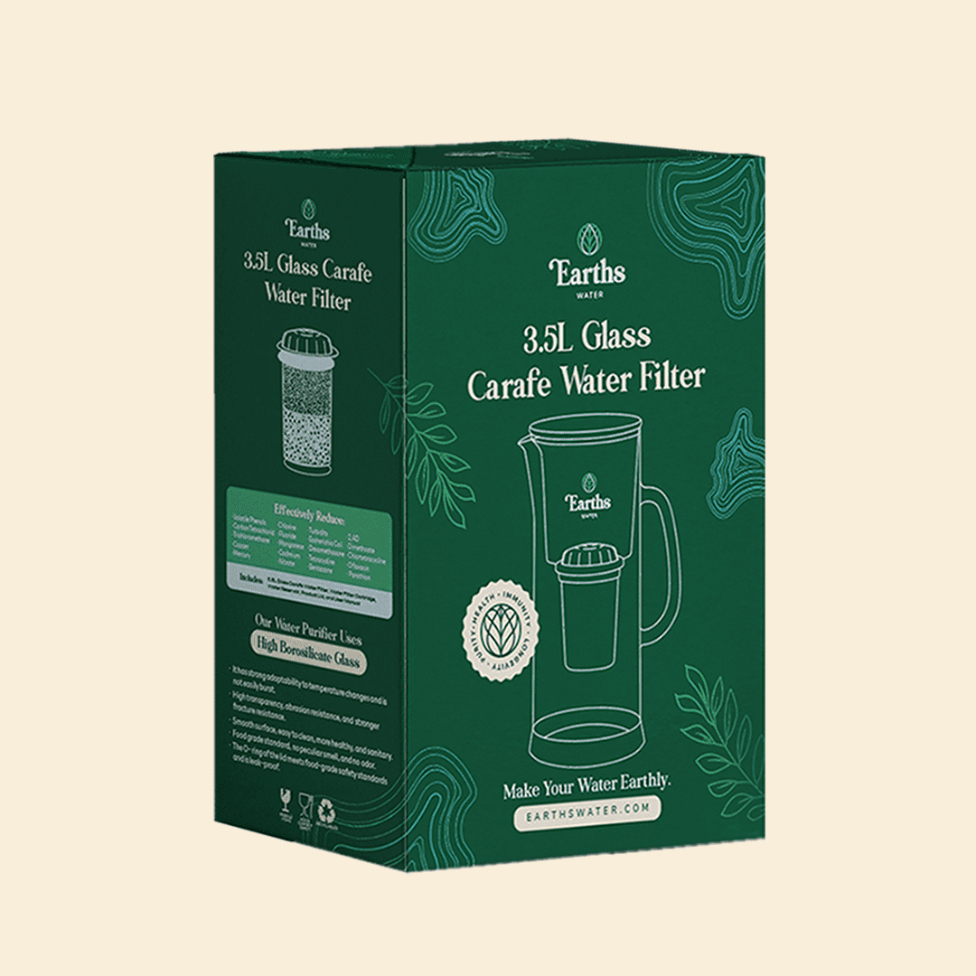 3.5L Glass Carafe Alkaline Water Filter - White