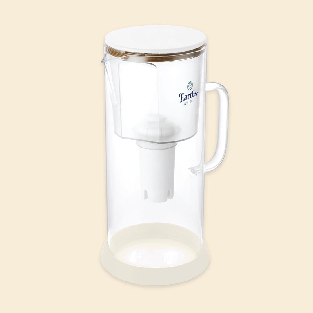 3.5L Glass Carafe Alkaline Water Filter - White