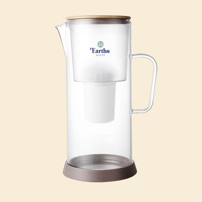 3.5L Glass Carafe Alkaline Water Filter - Natural