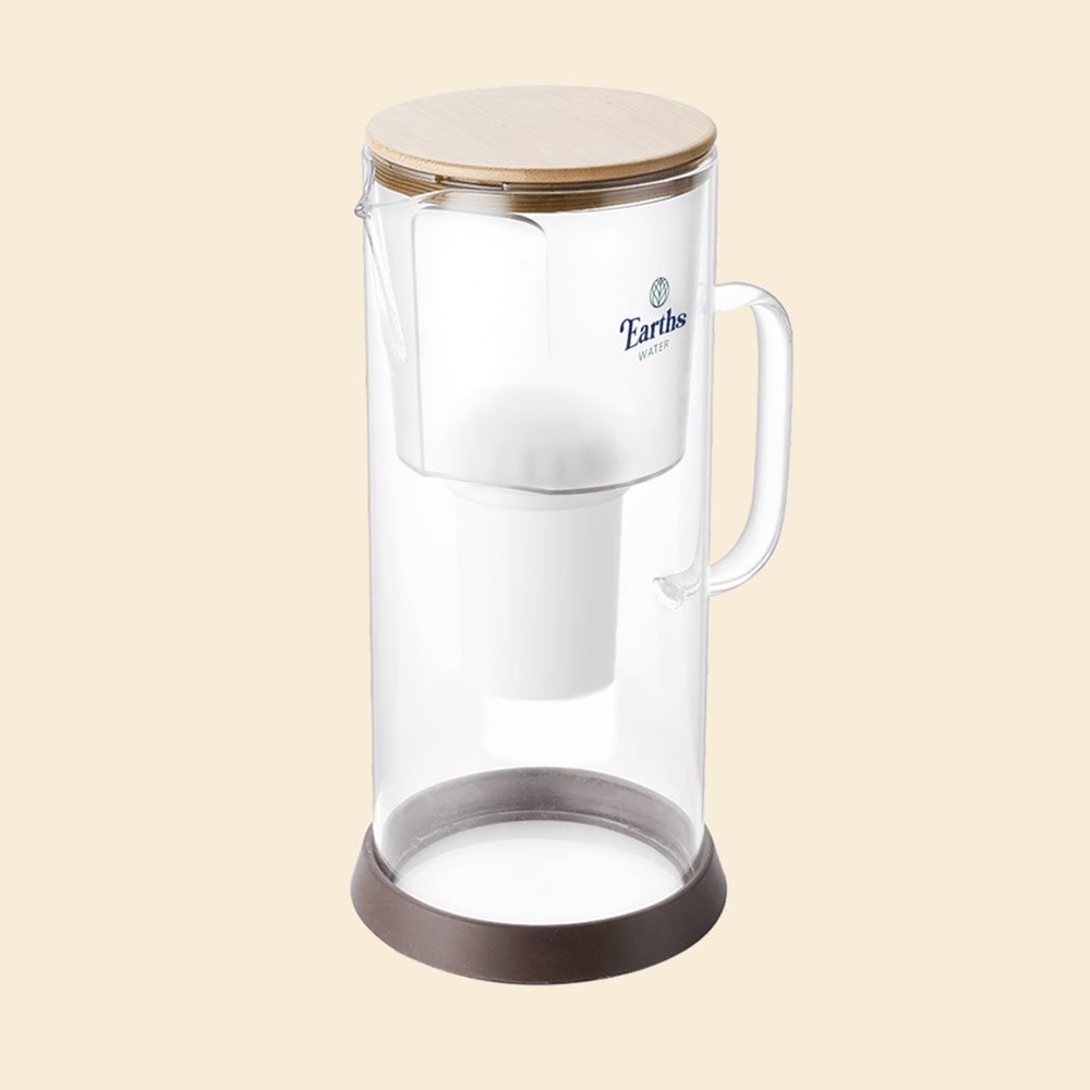 3.5L Glass Carafe Alkaline Water Filter - Natural