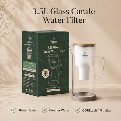 3.5L Glass Water Filter Jug Carafe - Natural