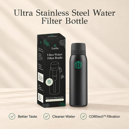 Ultra Stainless Steel Water Filter Bottle + Urban Filter