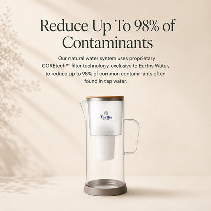 3.5L Glass Water Filter Jug Carafe - Natural
