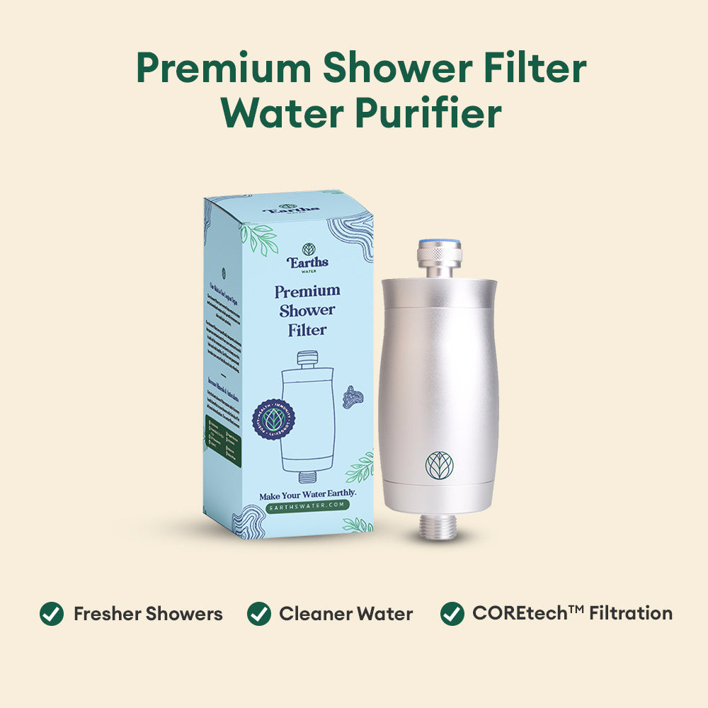 Premium Shower Filter Water Purifier + 3 Replacement Filters [BUNDLE]
