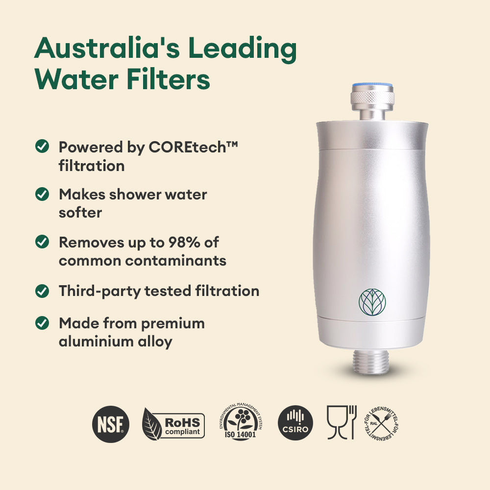 Premium Shower Filter Water Purifier + 3 Replacement Filters [BUNDLE]
