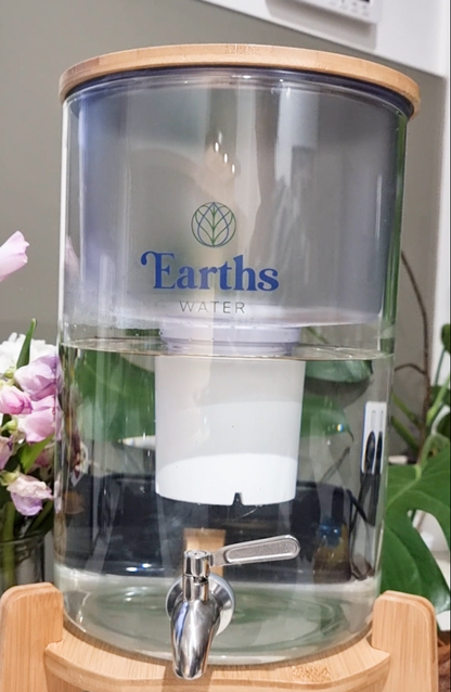 9L Glass Benchtop Alkaline Water Filter - Natural Bamboo