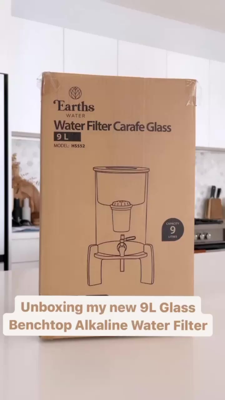 9L Glass Benchtop Alkaline Water Filter - Eco Acacia [LIMITED EDITION]